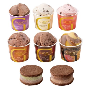 ｢ゴディバ｣カップアイス&サンドアイス 8個入【冷凍】