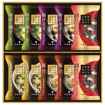 ｢山本海苔店｣海苔を楽しむお味噌汁・お吸物詰合せ 10食入