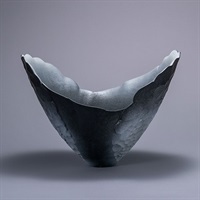 【非売品】「黒彩花器　舞」〈板屋 成美〉