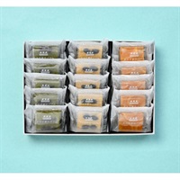 「まめや金澤萬久」わらび餅のバウム(抹茶＆黒豆＆オレンジ)15個入【おまとめ便対象】