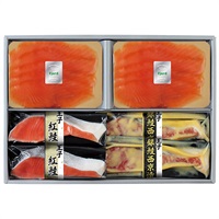 ｢王子サーモン｣スモークサーモン・漬魚詰合せ【冷凍】※離島にはお届け出来ません。