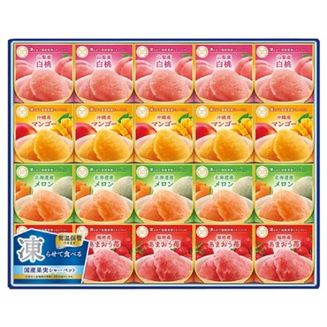 ｢セゾン デュ フリュイ｣凍らせて国産果実シャーベット(計25個)
