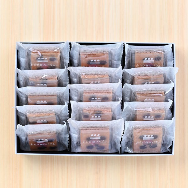 《能登応援》「まめや金澤萬久」わらび餅のバウム15個入(桜)【おまとめ便対象】