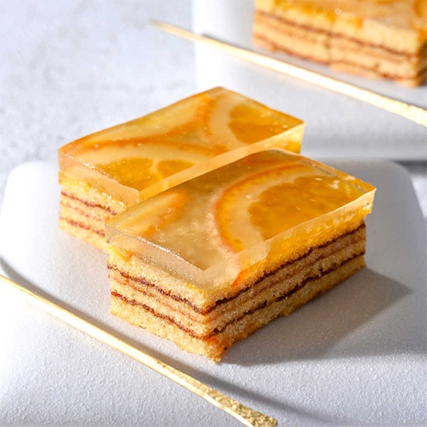 「まめや金澤萬久」わらび餅のバウム(オレンジ×加賀棒茶)５個入【おまとめ便対象】