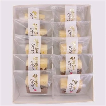 《能登応援》「越山甘清堂」能登大納言かすていら(10個入)【おまとめ便対象】