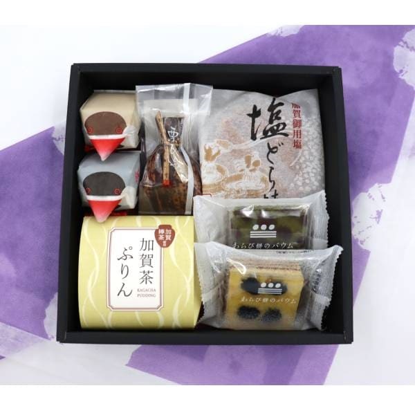 《能登関連》【オンラインショップ限定】人気の石川土産 オリジナル小箱(風呂敷包み(紫))