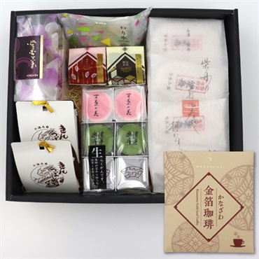 【オンラインショップ限定】金沢の老舗名菓と金箔コーヒーのオリジナルセット【おまとめ便対象】