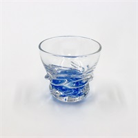能登島ガラス 流　ぐいのみ【色：青】