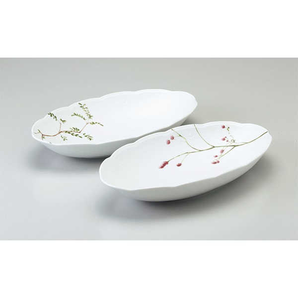 ナルミ」〈里花暦〉ゆったりペアオーバルボールセット｜百万石百貨店