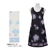 「サロンジェ」〈ハナエモリ〉
背付きエプロン(あじさい)【カラー：ブルー】