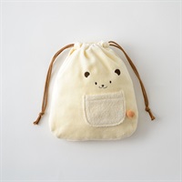 「ホットマン」ベビー　かくれんぼ　巾着　S【カラー：アイボリー】