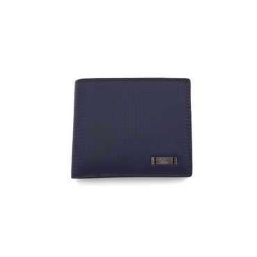 ｢モルフォ｣〈ノイインテレッセ〉ナハト二つ折り財布(小銭入れ付き札入)【カラー：ネイビー×チョコ】［3542］