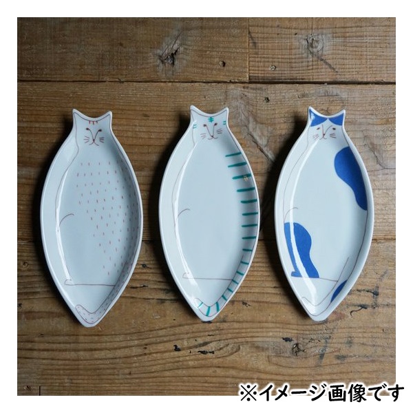 新品　九谷焼　13cm皿　猫　B 新品 九谷焼 13cm皿 猫 B